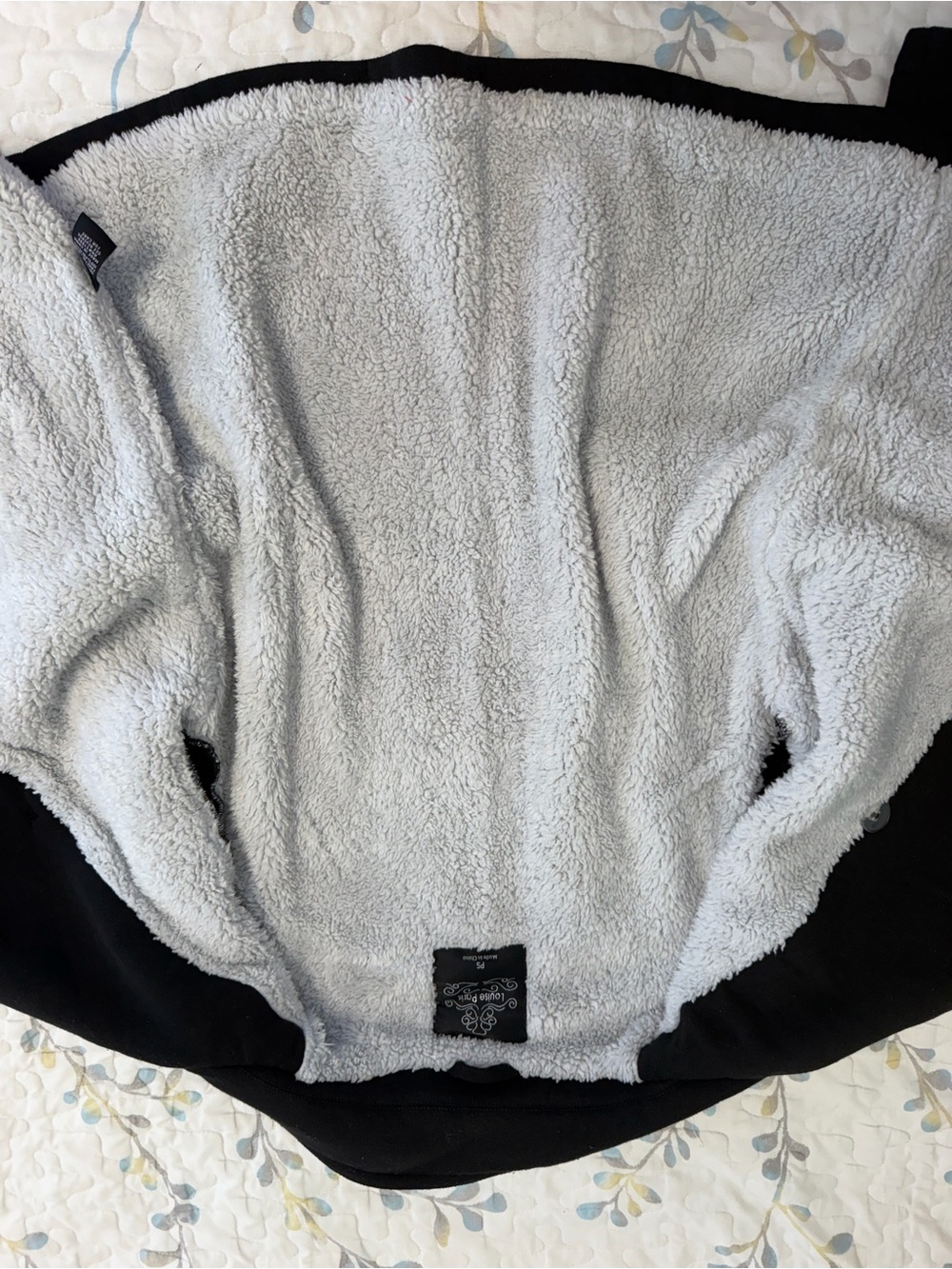 Black Sherpa Lined Peacoat Jacket PS - Picture 2 of 2
